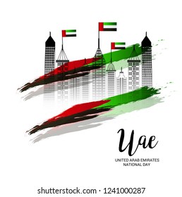 Vector illustration of a Background for UAE Independence Day. United Arab Emirates National Day.