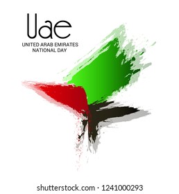 Vector illustration of a Background for UAE Independence Day. United Arab Emirates National Day.