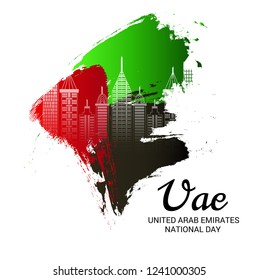 Vector illustration of a Background for UAE Independence Day. United Arab Emirates National Day.