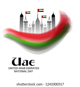 Vector illustration of a Background for UAE Independence Day. United Arab Emirates National Day.