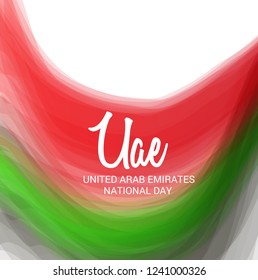 Vector illustration of a Background for UAE Independence Day. United Arab Emirates National Day.