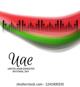 Vector illustration of a Background for UAE Independence Day. United Arab Emirates National Day.
