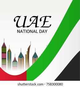 Vector illustration of a background for UAE National Day.