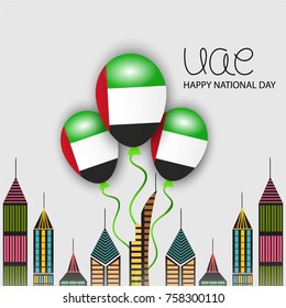 Vector illustration of a background for UAE National Day.