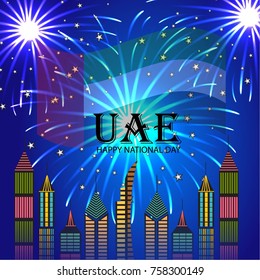 Vector illustration of a background for UAE National Day.