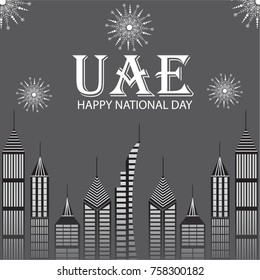 Vector illustration of a background for UAE National Day.