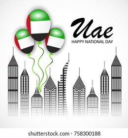 Vector illustration of a background for UAE National Day.