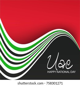 Vector illustration of a background for UAE National Day. 