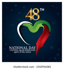 Vector illustration. background United Arab Emirates national holiday of December 2. Happy Independence Day. designs for posters, backgrounds, cards, banners, stickers, etc