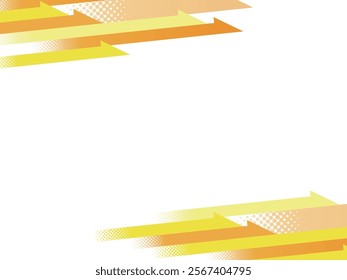 Vector illustration background of an upward-sloping orange arrow
