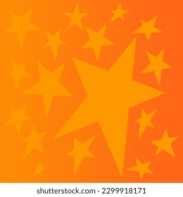 Ilustración vectorial de un diseño de fondo o de fondo con un patrón estrella abstracto en colores gradientes amarillos y anaranjados