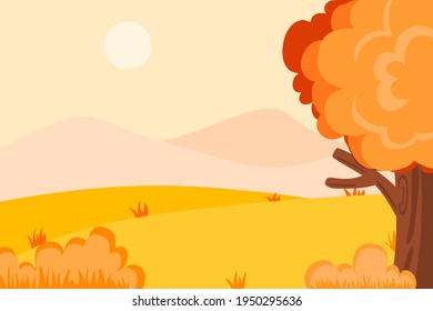 Fondo de la ilustración del vector. Fondo cálido con textura otoñal.