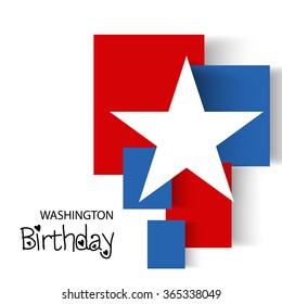 Vector illustration of a background for Washington Birthday.
