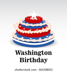 Vector illustration of a background for Washington Birthday.