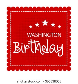 Vector illustration of a background for Washington Birthday.
