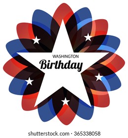 Vector illustration of a background for Washington Birthday.