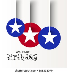 Vector illustration of a background for Washington Birthday.