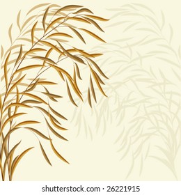 vector illustration "background with water plant"
