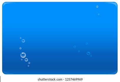 vector illustration of background of the water, underwater with bubbles