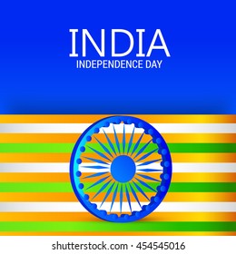 Vector illustration of a background with Wheel for Indian Independence Day.