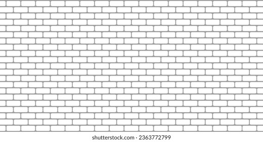 vector illustration background white brick wall for wallpaper