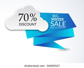 Vector illustration of a Background of Winter Sale Banner.