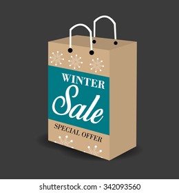 Vector illustration of a Background of Winter Sale Background.
