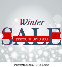 Vector illustration of a Background of Winter Sale.