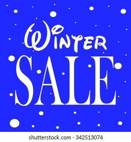 Vector illustration of a Background of Winter Sale.