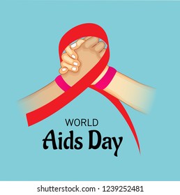 Vector illustration of a Background for World Aids Day Awareness Concept.