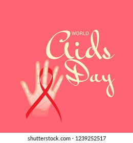 Vector illustration of a Background for World Aids Day Awareness Concept.
