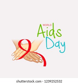 Vector illustration of a Background for World Aids Day Awareness Concept.