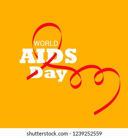 Vector illustration of a Background for World Aids Day Awareness Concept.