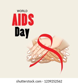 Vector illustration of a Background for World Aids Day Awareness Concept.
