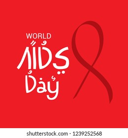 Vector illustration of a Background for World Aids Day Awareness Concept.