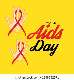 Vector illustration of a Background for World Aids Day Awareness Concept.