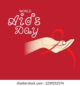 Vector illustration of a Background for World Aids Day Awareness Concept.