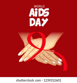 Vector illustration of a Background for World Aids Day Awareness Concept.