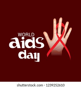 Vector illustration of a Background for World Aids Day Awareness Concept.