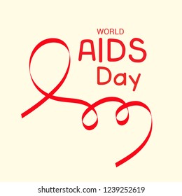 Vector illustration of a Background for World Aids Day Awareness Concept.