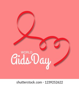 Vector illustration of a Background for World Aids Day Awareness Concept.