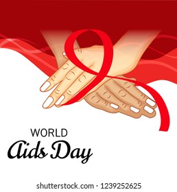 Vector illustration of a Background for World Aids Day Awareness Concept.