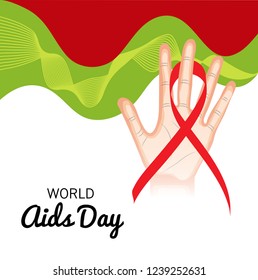 Vector illustration of a Background for World Aids Day Awareness Concept.