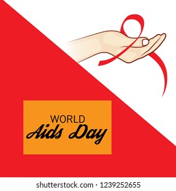 Vector illustration of a Background for World Aids Day Awareness Concept.