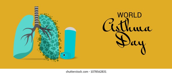 Vector illustration of a Background for World Asthma Day.
