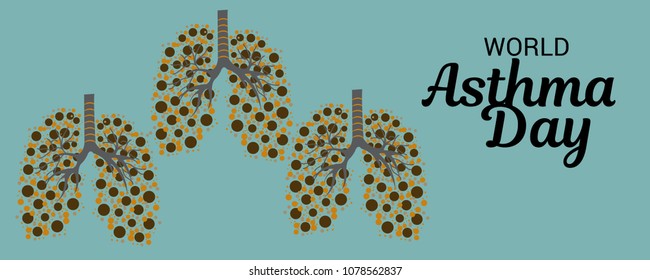 Vector illustration of a Background for World Asthma Day.