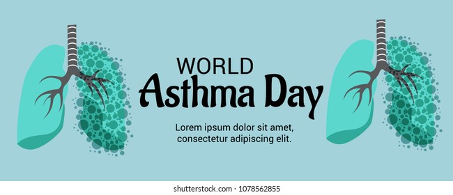 Vector illustration of a Background for World Asthma Day.