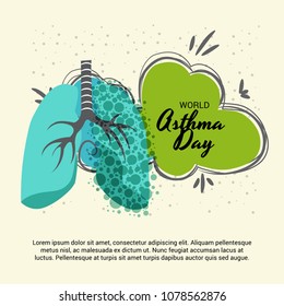 Vector illustration of a Background for World Asthma Day.