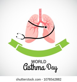 Vector illustration of a Background for World Asthma Day.