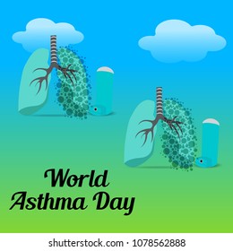 Vector illustration of a Background for World Asthma Day.